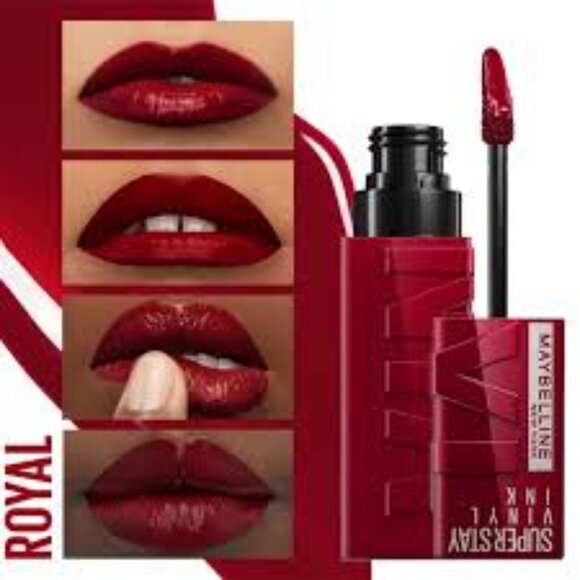 Maybelline Super Stay Vinyl Ink Liquid Lipstick, Royal 0.14 fl oz - Picture 3 of 5